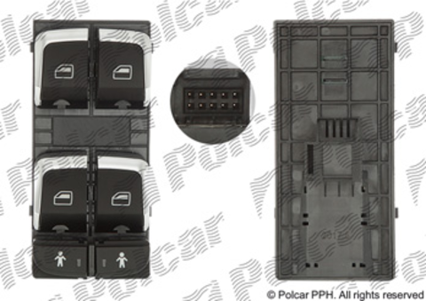 13E1P-70 Блок управления стеклоподъемниками Audi A6 (C7), A7 (4G) и Q3 (8U)