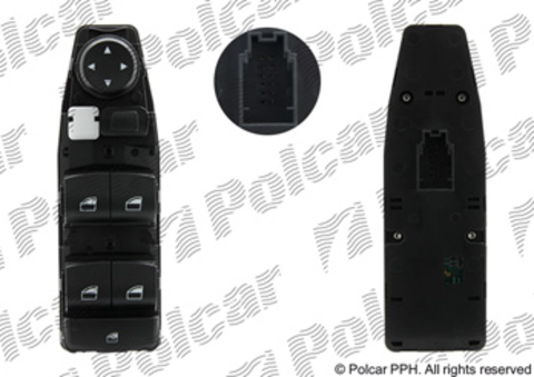 Блок управления стеклоподъемниками и зеркалами BMW 5 (F10, F11), BMW 6 (F06), BMW 3 (F30, F80) (Polcar 20C1P-70)