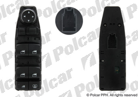 Блок управления стеклоподъемниками и зеркалами BMW 5 (F10, F11) и BMW 6 (F06) (Polcar 2019P-71)