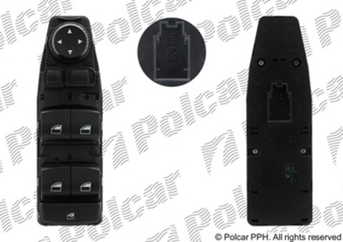 Блок управления стеклоподъемниками и зеркалами BMW 5 (F10, F11), BMW 6 (F06), BMW X3 (F25) (Polcar 2019P-70)