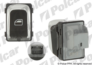Переключатель стеклоподъемника пассажирского Audi A1 I, A6 IV, A7 I, A8 III, и Q3 I | Polcar