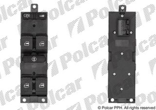 Блок переключателей стеклоподъемников Volkswagen Bora, Golf IV, Passat V, Seat Toledo II и Leon I | Polcar