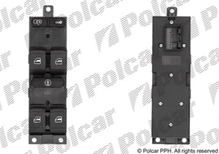 Блок переключателей стеклоподъемников Volkswagen Bora, Golf IV, Passat V, Seat Toledo II и Leon I | Polcar